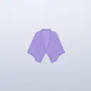 Thick foggy surroundings inspire a logo featuring a lavender purple sheer mesh shrug in geometric shapes and clean lines. The design emphasizes balance and symmetry. Low visibility, thick fog.webp