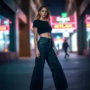 EMMIOL Y2K Wide-Leg Baggy Jeans for Women – High Waist, Vintage Streetwear Style