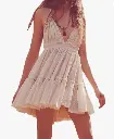 Boho Breeze Halter Mini Dress – Coastal Cowgirl Vibe with Ruffled Elegance