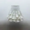 Elleven White Ruffle Mini Skirt with Inner Shorts – Flowy Lace-Trim Skorts for Summer Comfort & Style