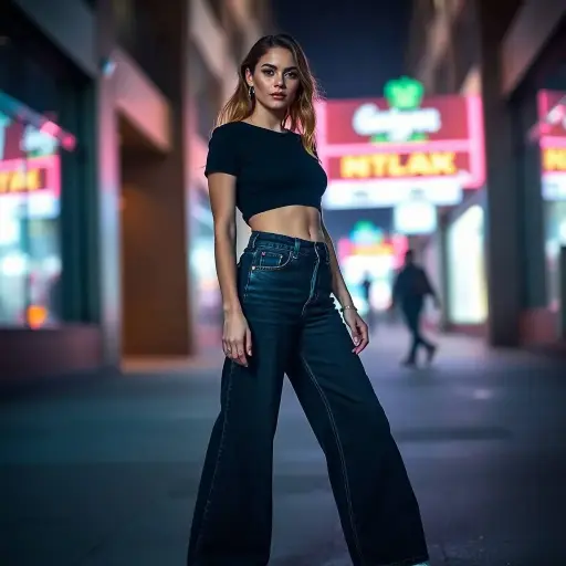 EMMIOL Y2K Wide-Leg Baggy Jeans for Women – High Waist, Vintage Streetwear Style