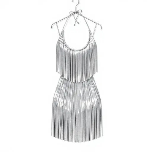Shimmering Silver Fringe Dress – Glam Cowgirl Rodeo Night