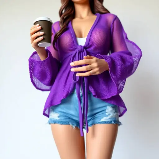 LavendeLavender Sheer Tie-Front Bell Sleeve Shrug – Lightweight Summer Bolero by Avidlover Sheer Tie-Front Bell Sleeve Shrug – Lightweight Summer Bolero by Avidlove