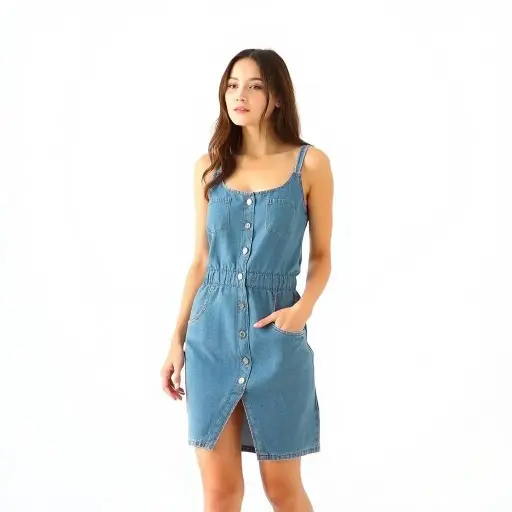 Y2K Strapless Denim Mini Dress – Sexy Sleeveless Bodycon Tube Style with Front Slit